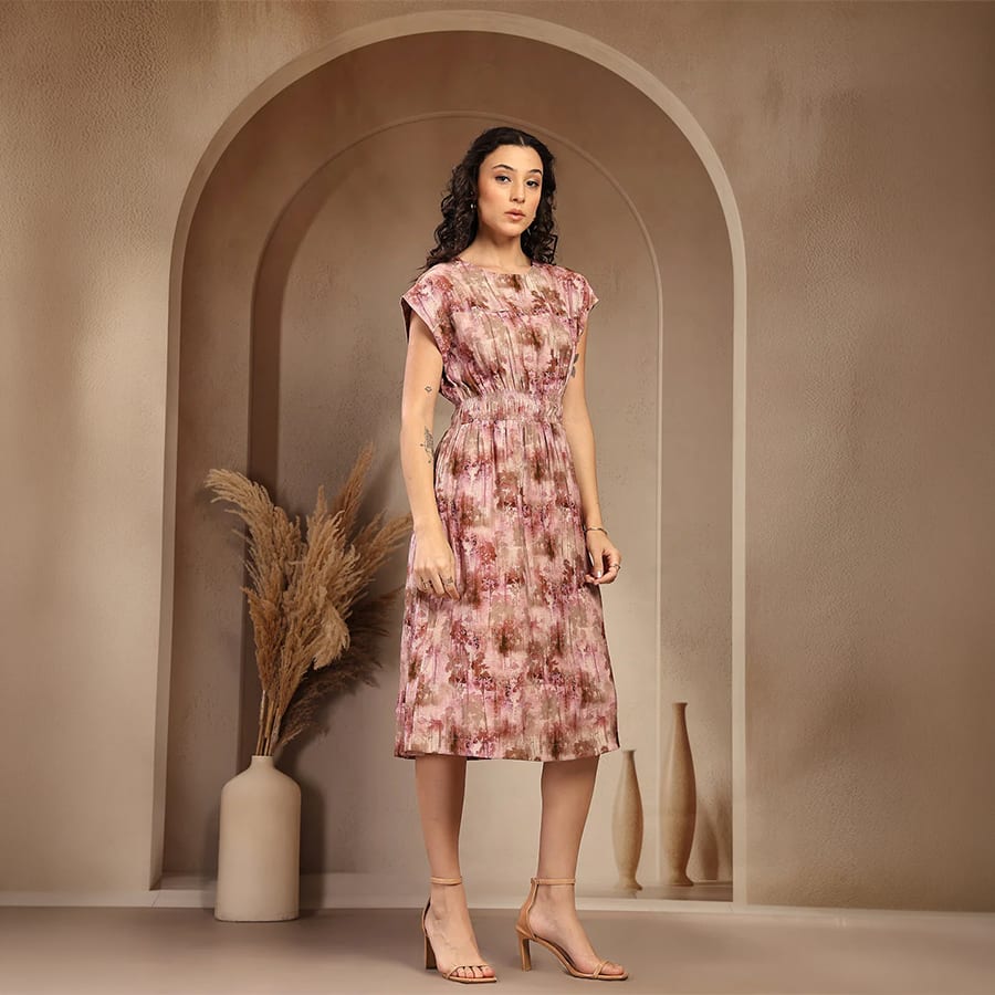 Gipsy Red Printed Rayon Dress