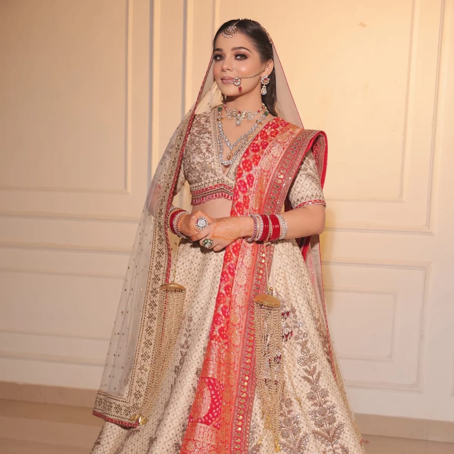 Diamond lattice Lehenga