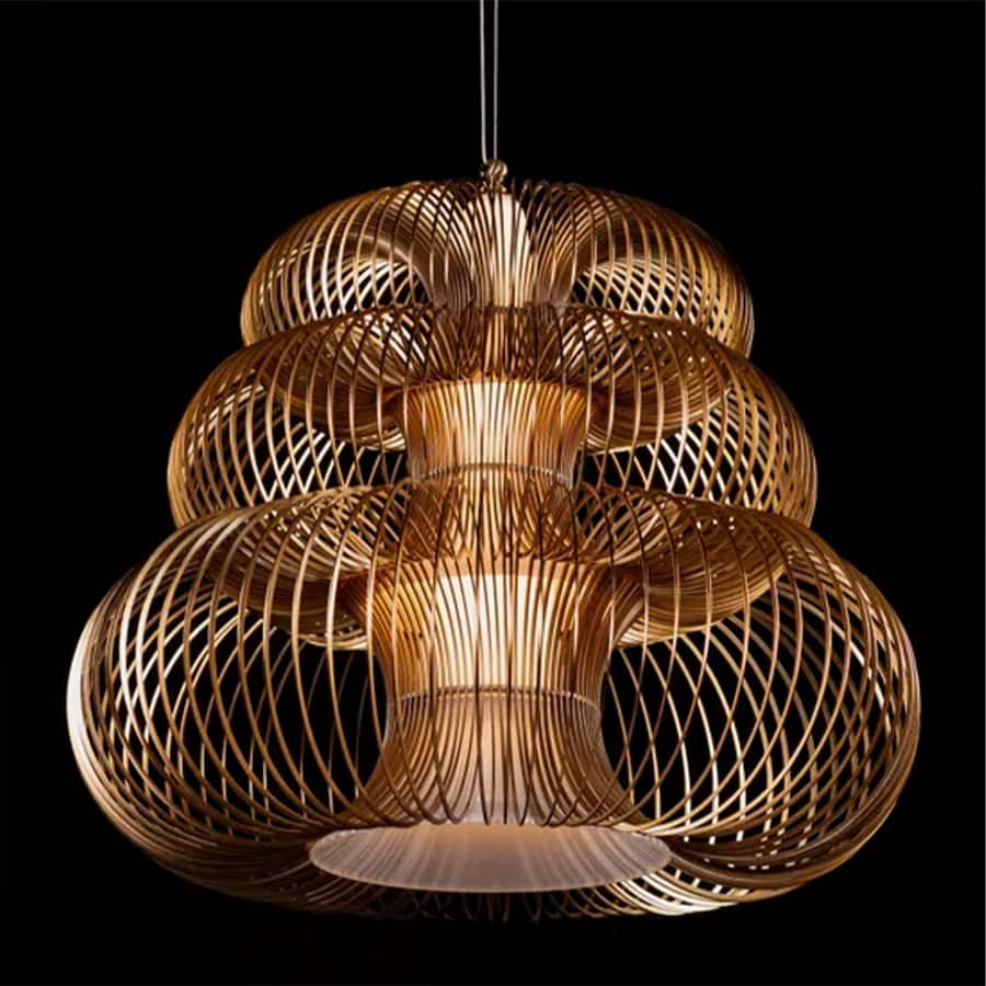 Oïna (Gold, White) Metal & Glass Chandelier