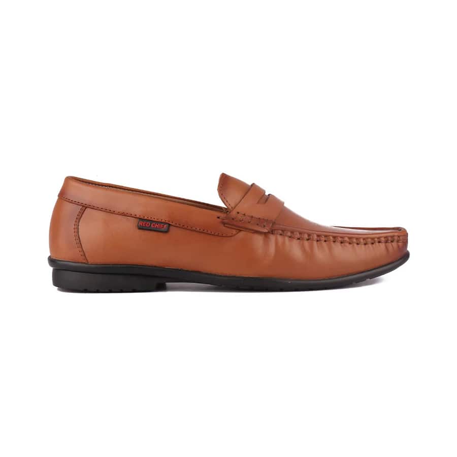 Red Chief Tan Formal Loafer Shoes for Men