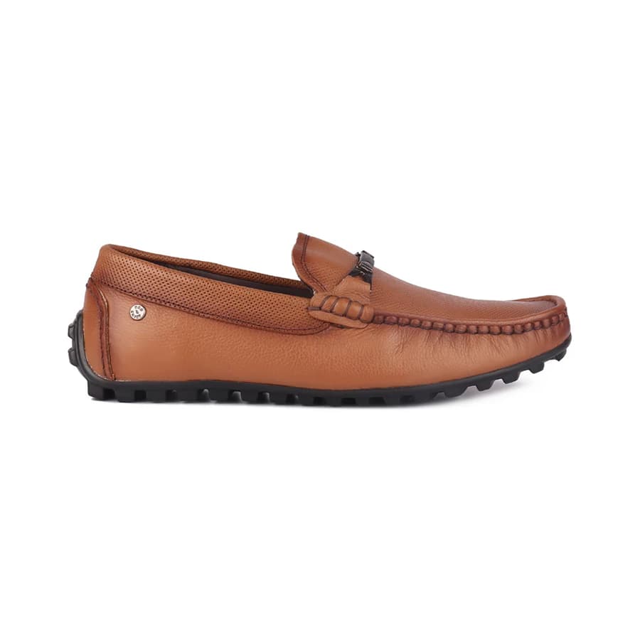 Red Chief Tan Formal Loafer Shoes for Men