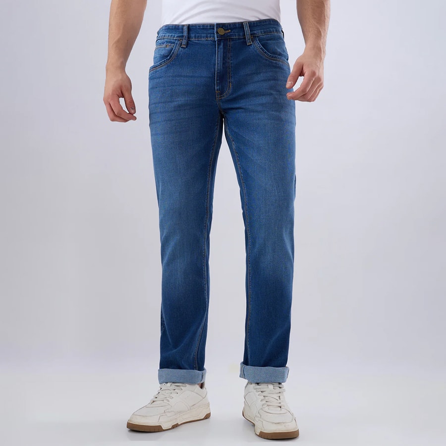 Colorplus Men Blue Slim Fit Plain Jeans