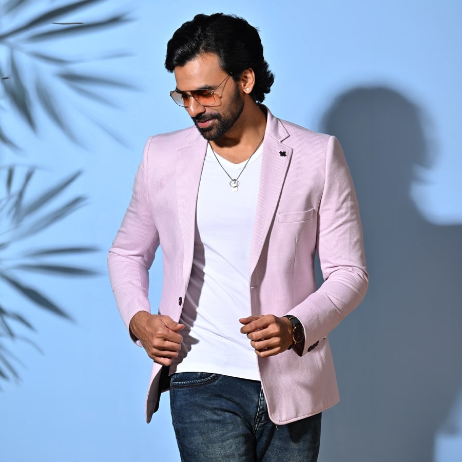 Single Breasted Casual Blazer for Men