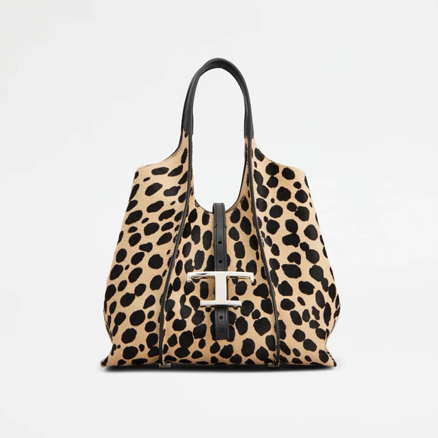 T Timeless Shopping Bag in Pony Effect Leather Mini