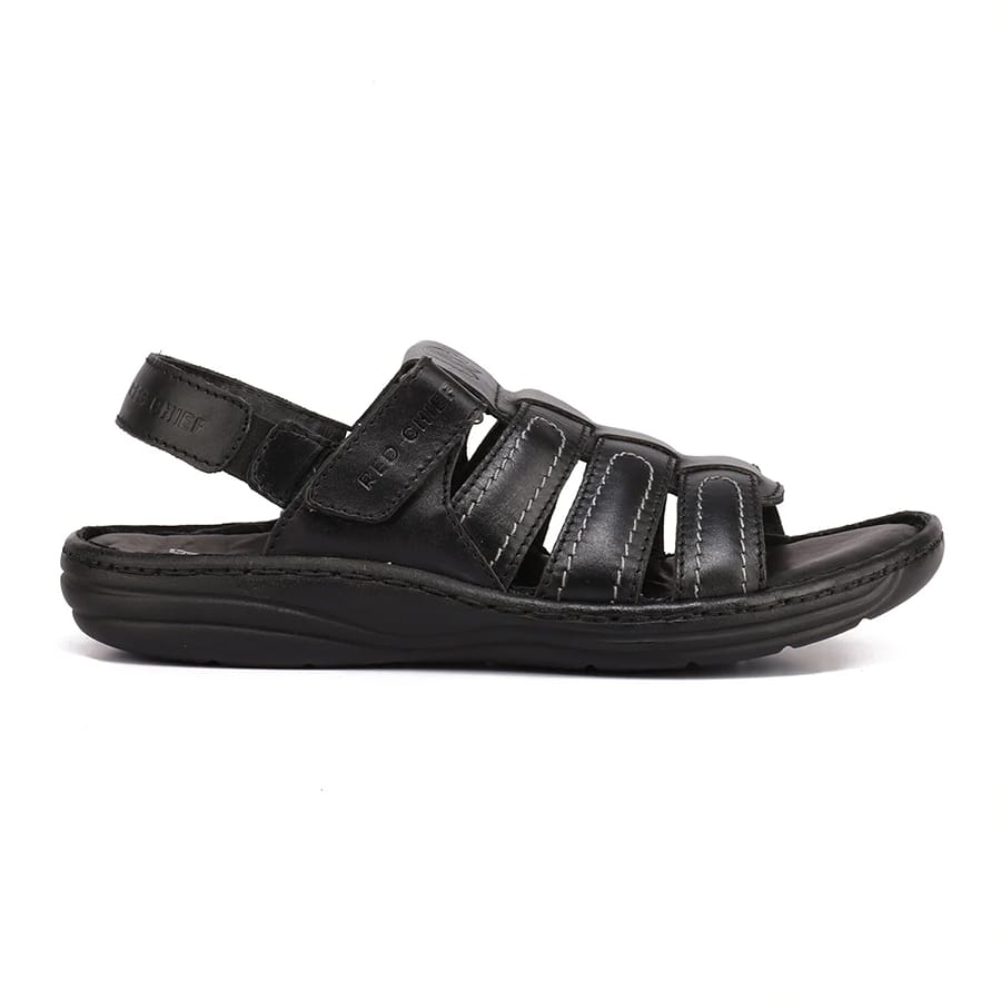 Red Chief Black Sandal for Men RC1086 001