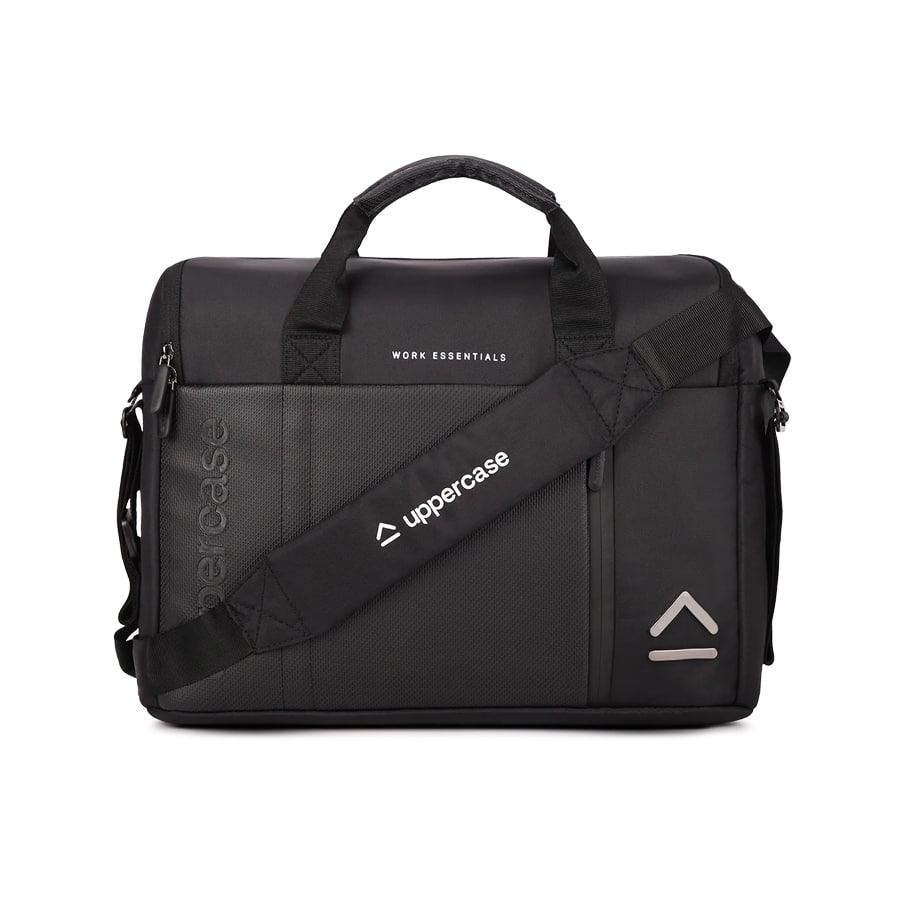 Omega 02 Black Messenger Bag