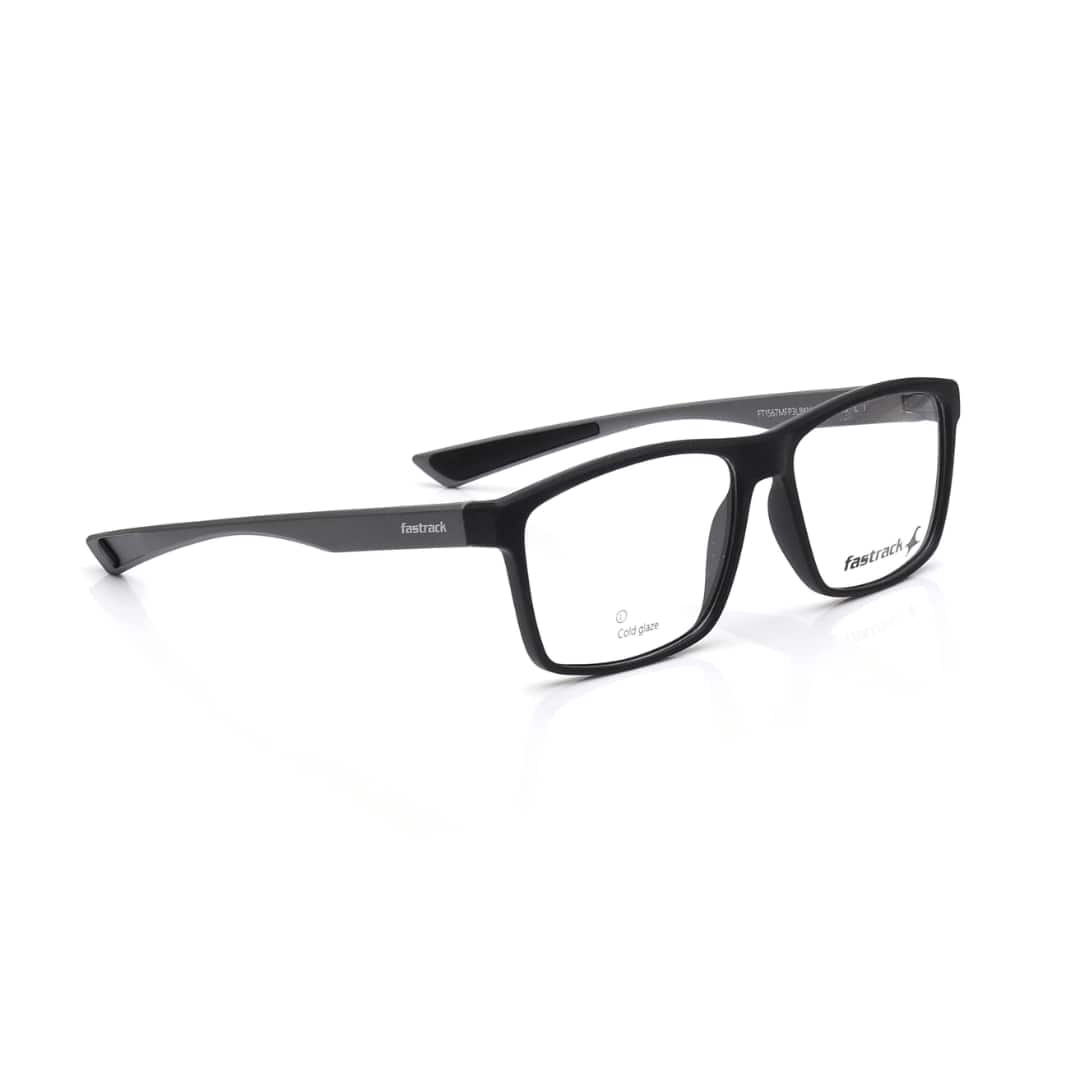 Fastrack Black Rectangle Eyeglasses for Men