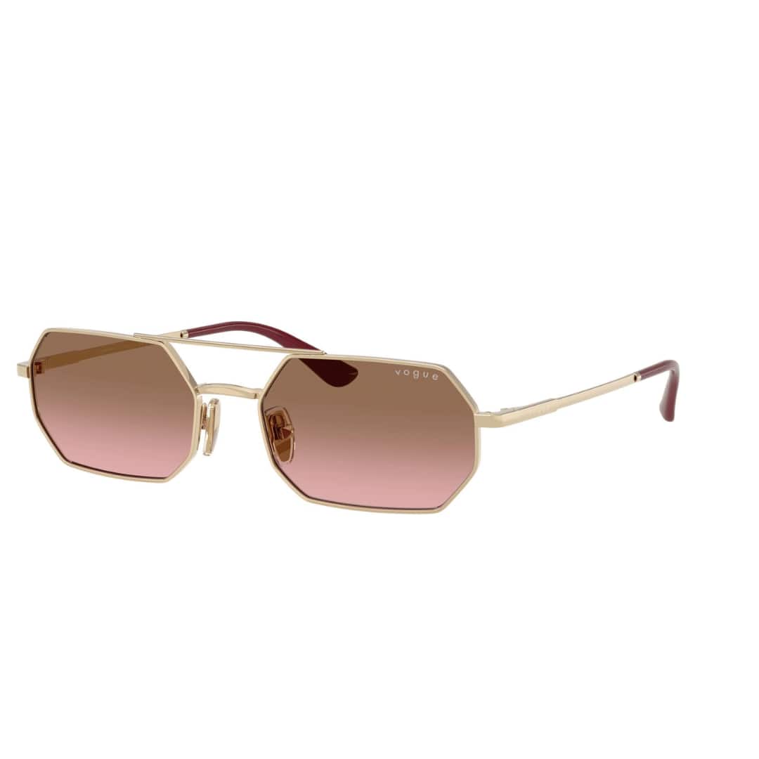 Vogue Eyewear Brown Hexagon Sunglasses for Women