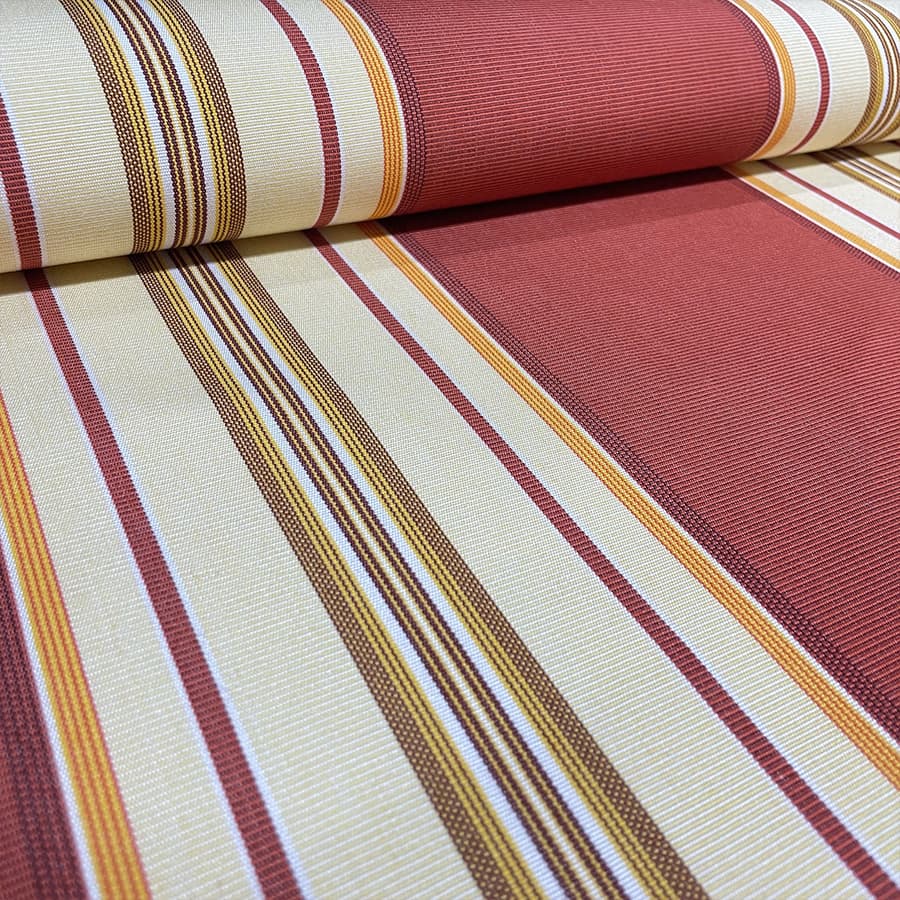 Premium Red and Yellow Stripes Acrylic Fabric (per Mtr.)