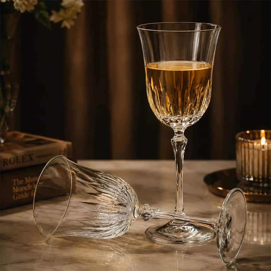 Gemma Doris Crystal Wine Glass Set Of 2