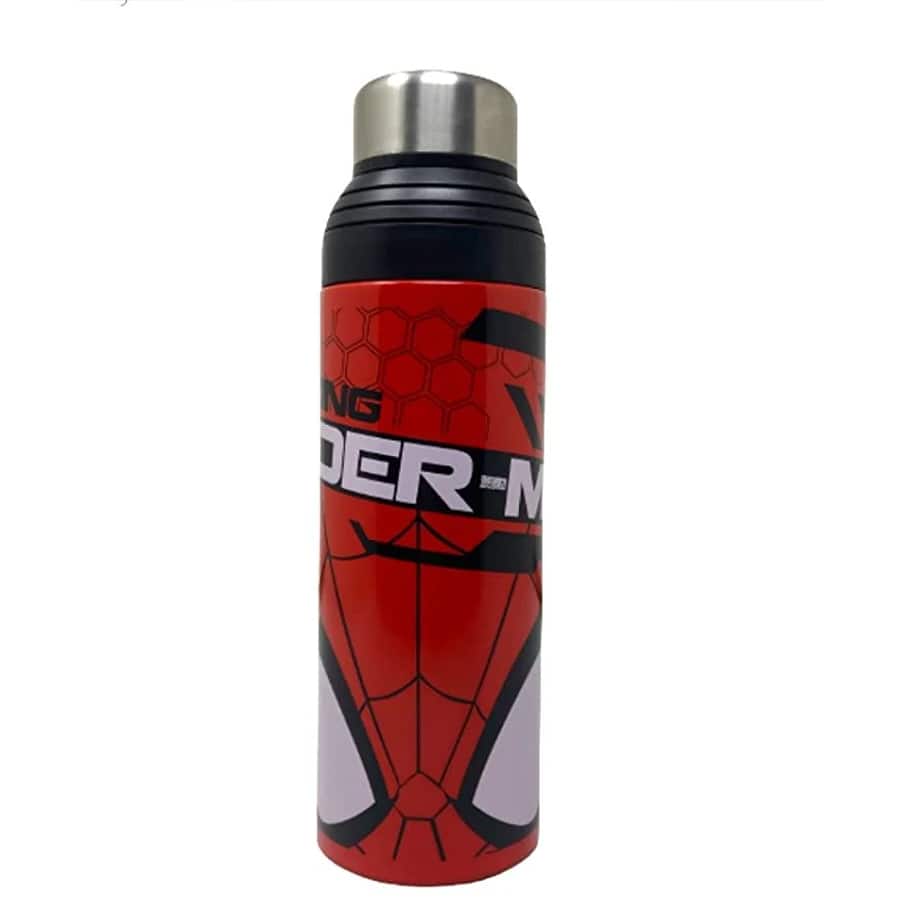 Marvel SpiderMan 500Ml Insulated Stainless Steel Sipper Bottle With Detachable Straw