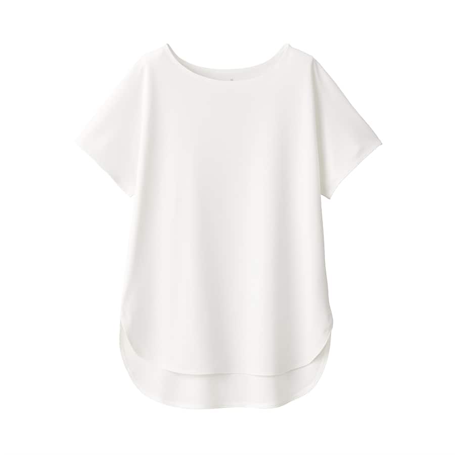 Quick dry boat neck T-shirt