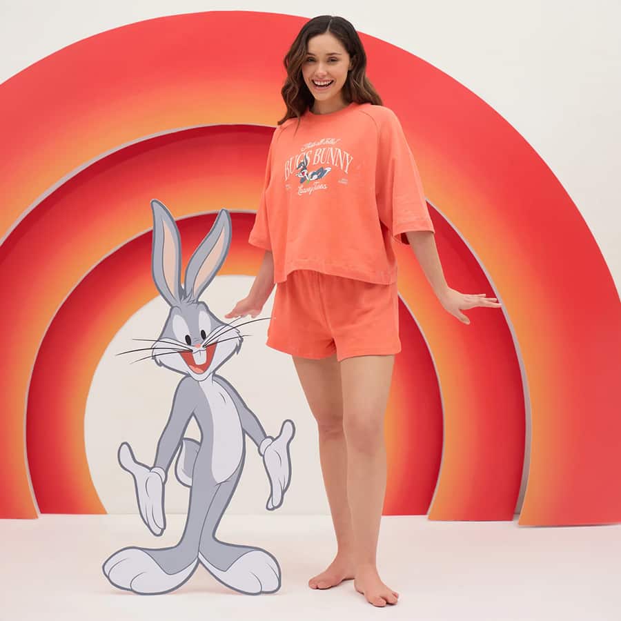 LazyLoopTM Looney Tunes Bugs Bunny Shorts Set