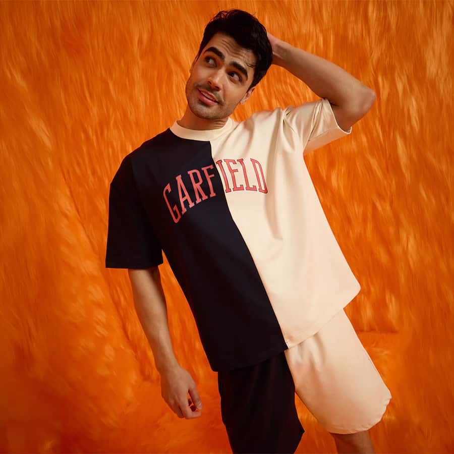 TerryFlexTM Garfield Colorblock Short Set