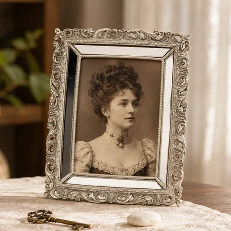 Rosehill Mirrored Photo Frame - Silver