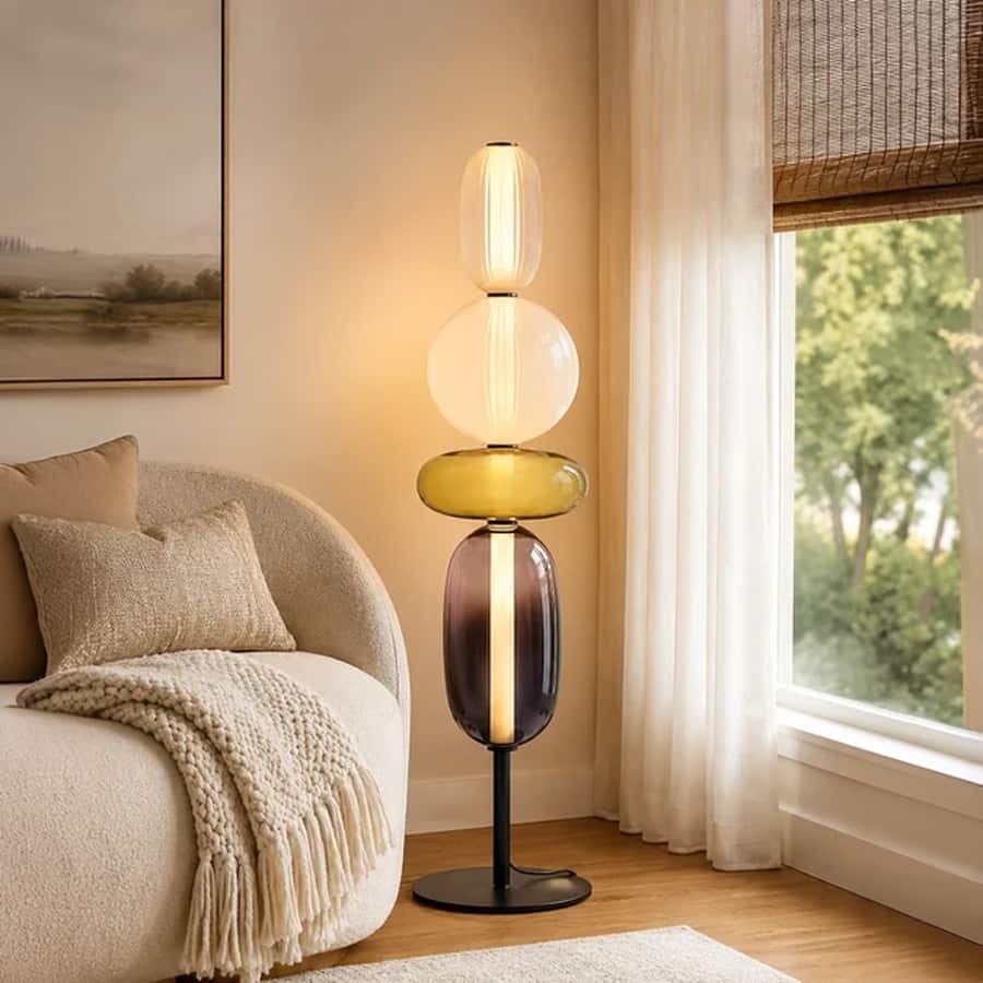 The Aura Totem Sculptural Floor Lamp