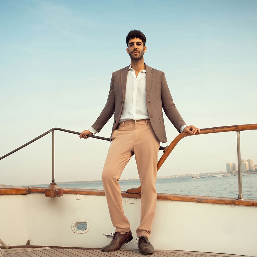 Court Khaki Slim Fit Stretch Chinos