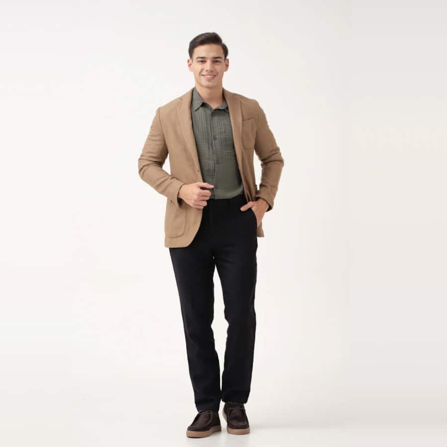 Rich Black 100% Linen Pants