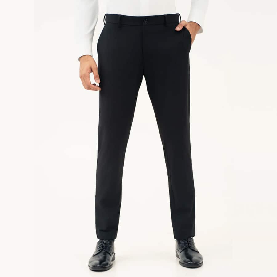 Everyday Black Slim Fit Stretch Formal Pants
