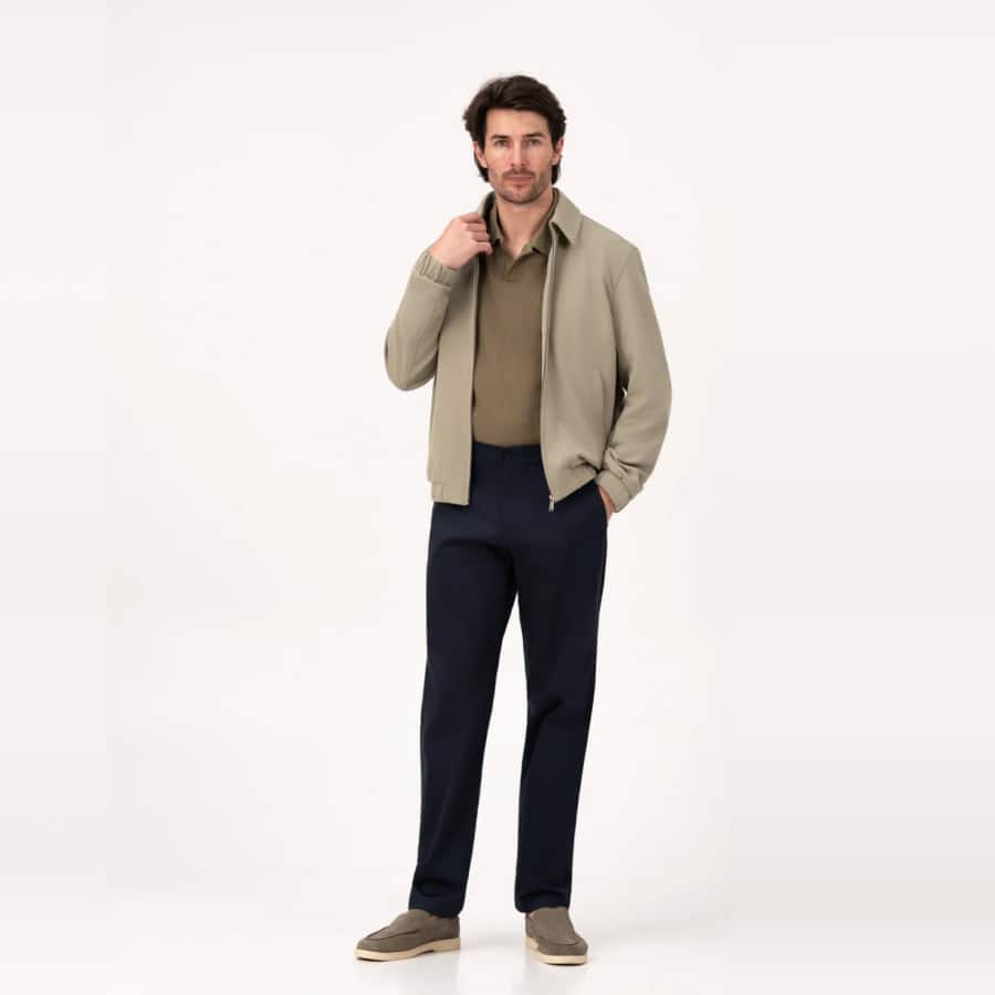 Celestra Navy Relaxed Fit Stretch Chinos