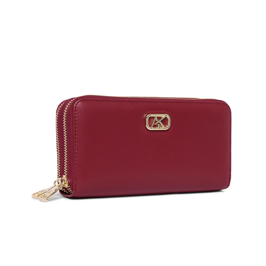 Wellsbury 2 Compartments Zip Around Large Wallet