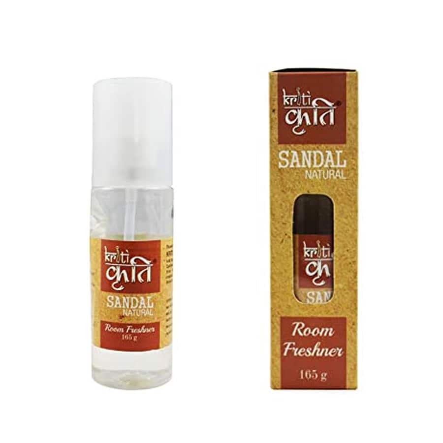 Kriti Natural Room Spray Freshner Sandal Pack of 4 | Soothing Sandalwood Aroma for Home, Office & Daily Freshness