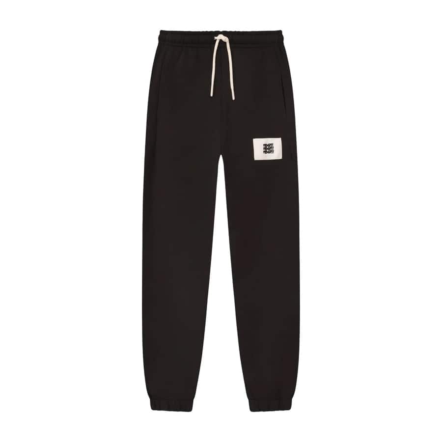 Boys Black Logo-Patch Joggers