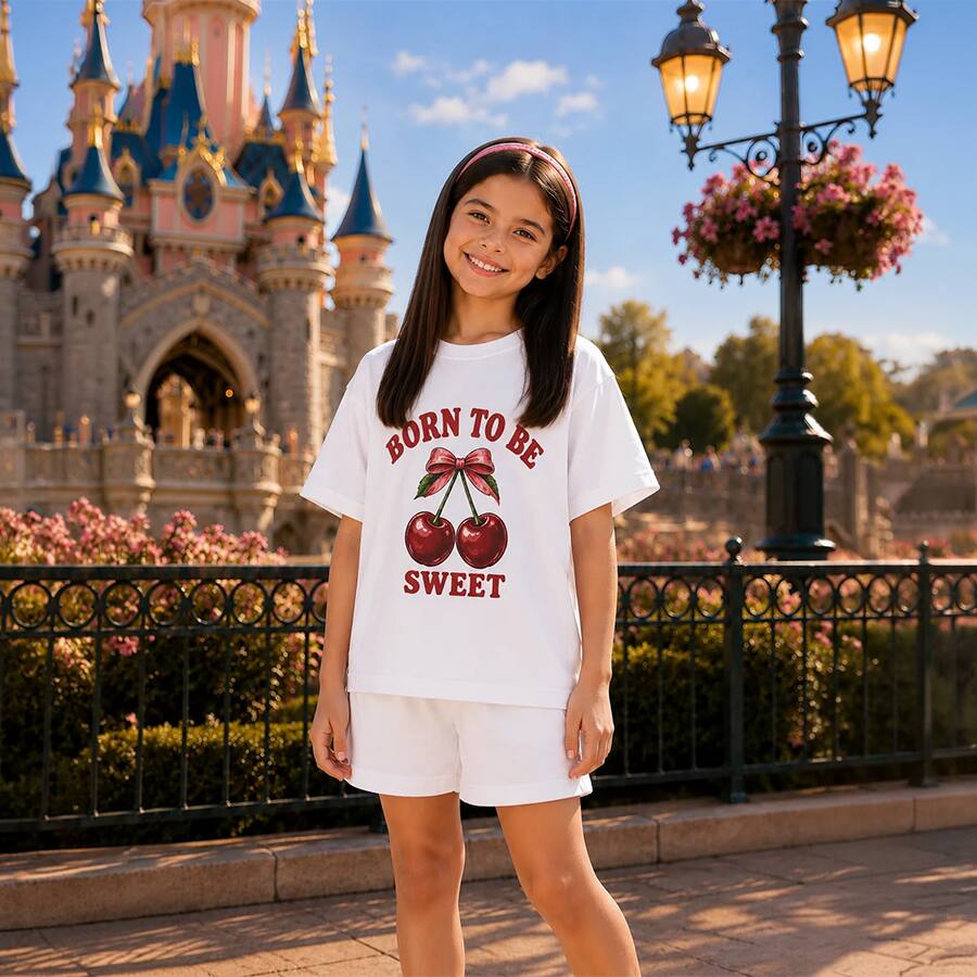 BORN TO BE SWEET - OVERSIZED WHITE T-SHIRT