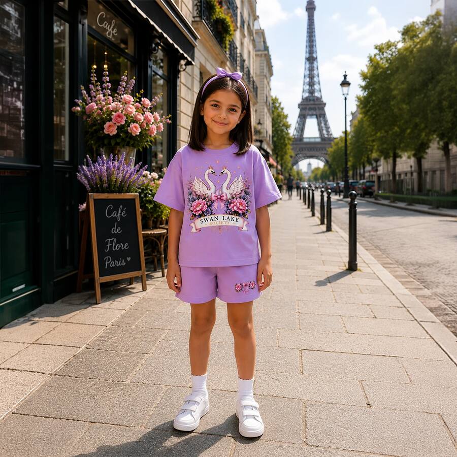 OVERSIZED LAVENDER SWAN CO-ORD SET