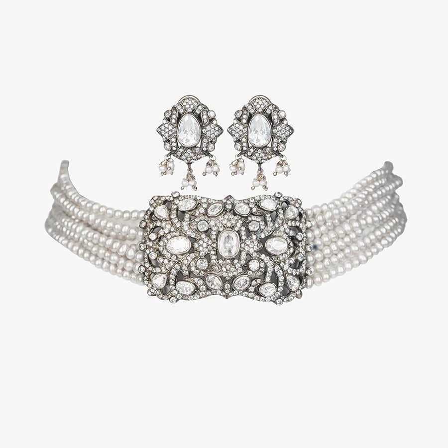 MOISSANITE POLKI NECKLACE