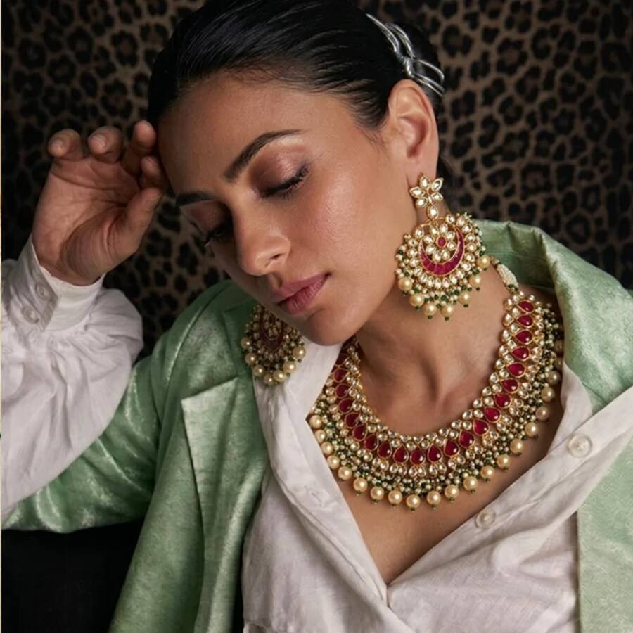 Padmavati Choker in Pachi Kundan