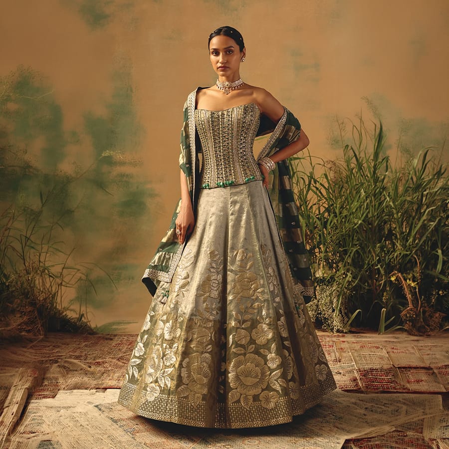 The Sage Bloom Lehenga