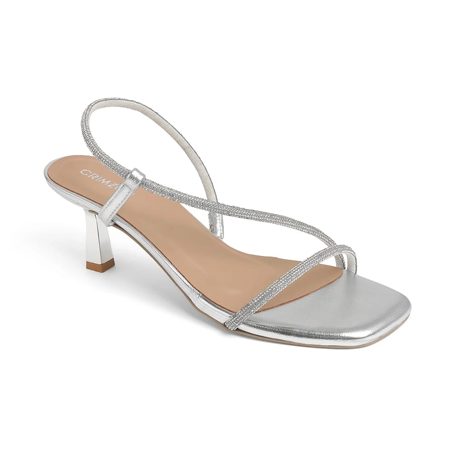 IVA- SILVER KITTEN HEELS