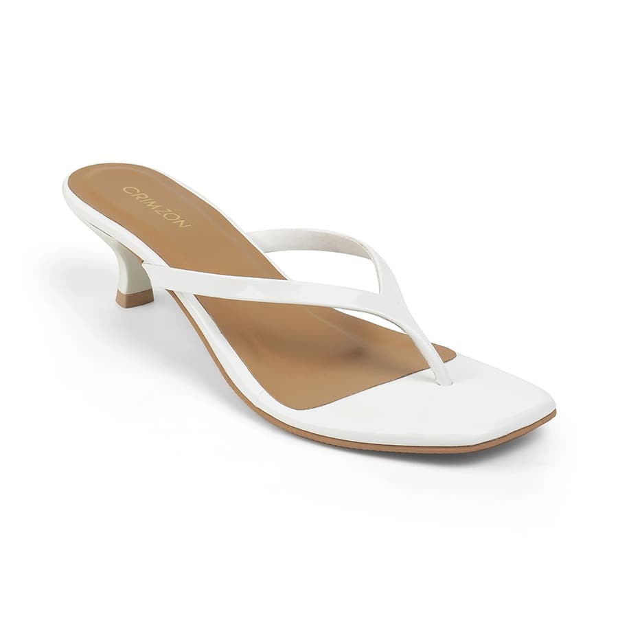 SASHA- WHITE KITTEN HEELS