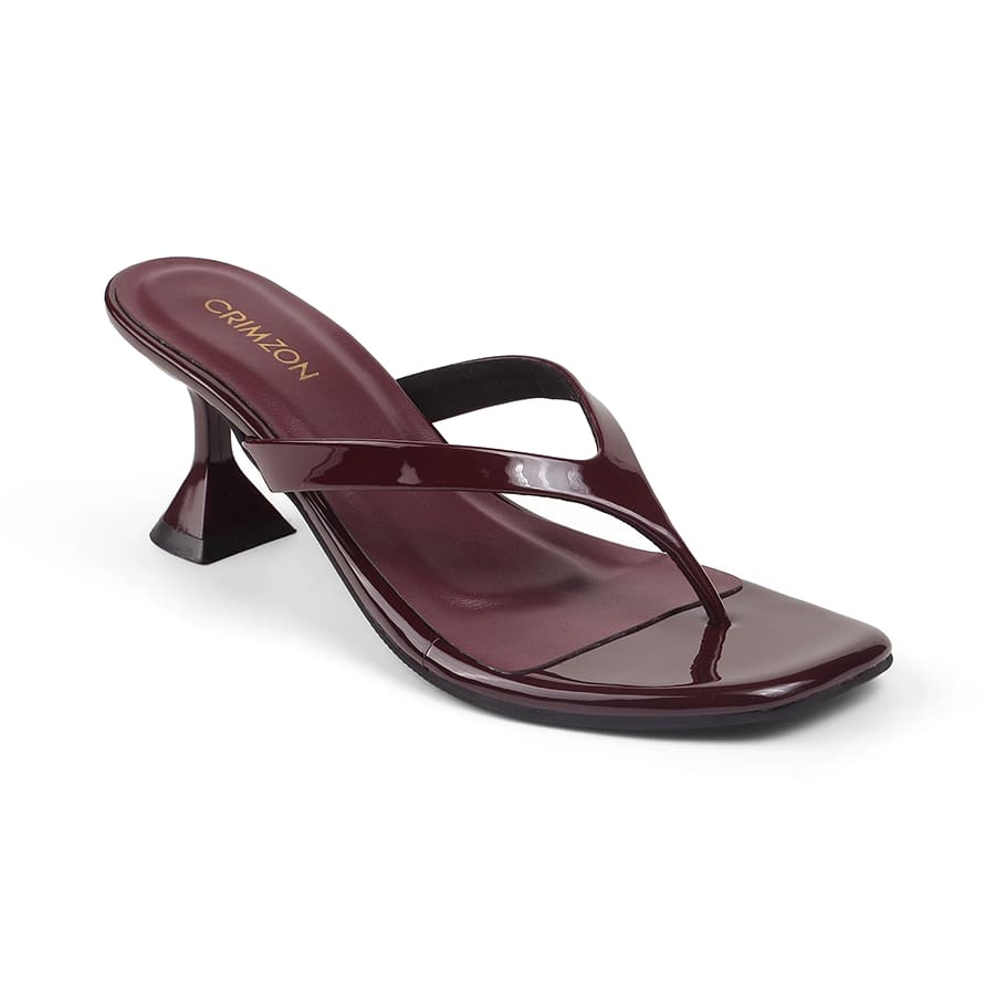 IRINA- BURGUNDY KITTEN HEELS
