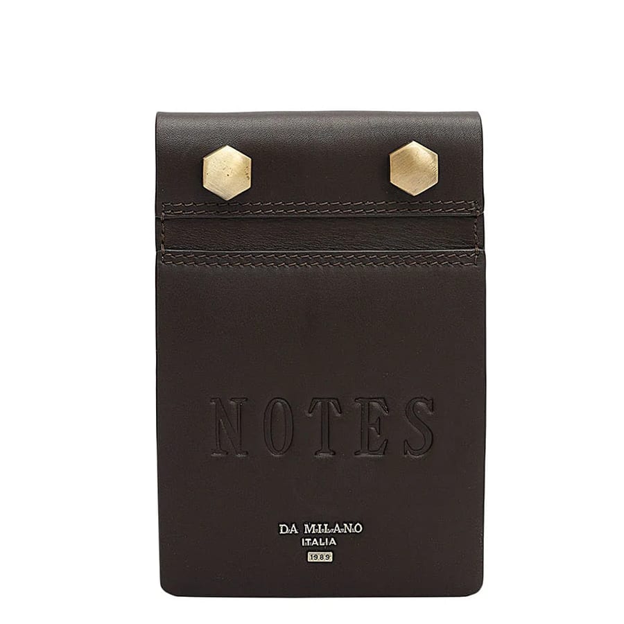 Plain Leather Notepad - Brown