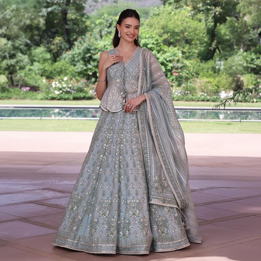 Teal Sophia Lehenga