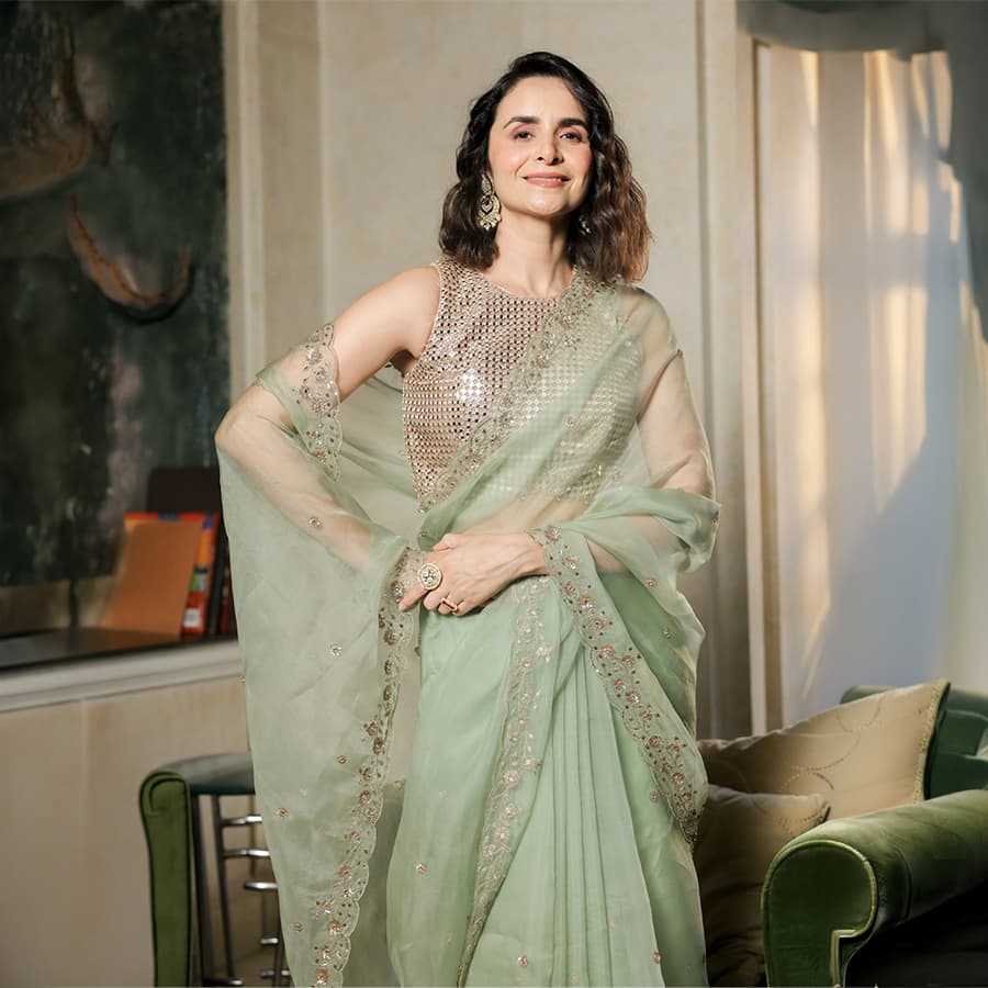 Mirror Sitara Saree Set