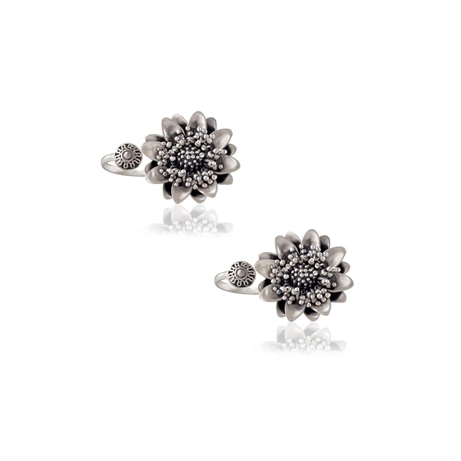 Silver Gulbahar Bahubali Toe Ring