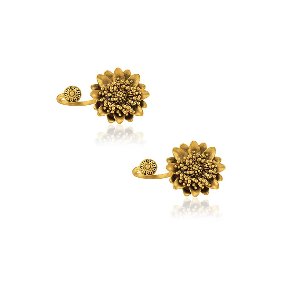 Silver Gold Plated Gulbahar Bahubali Toe Ring