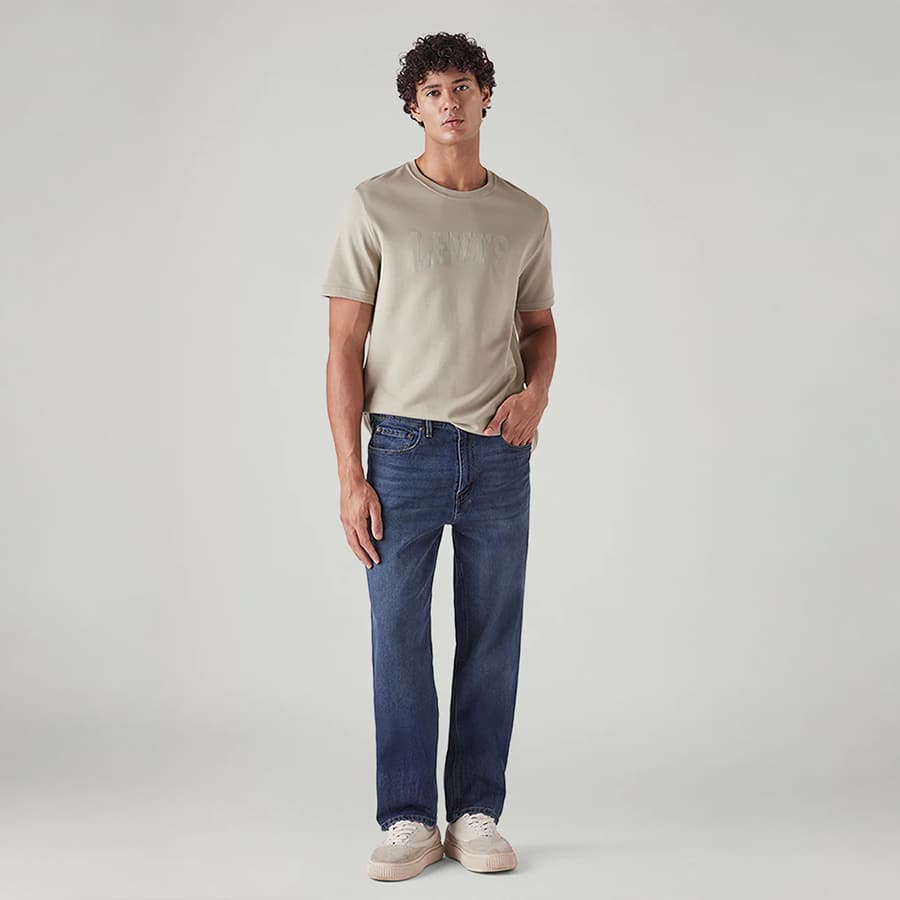Men's 568 Blue Loose Fit Mid Rise Jeans