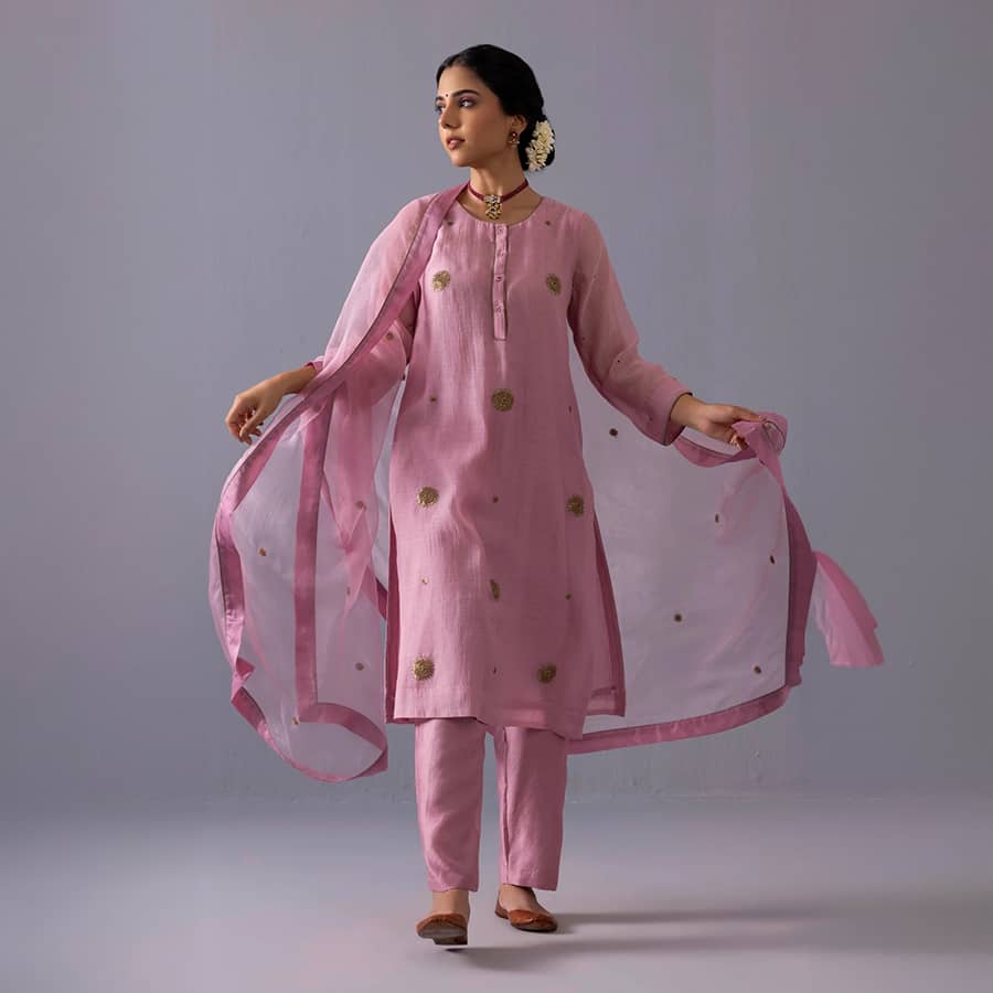 Malti Kurta Set Pink