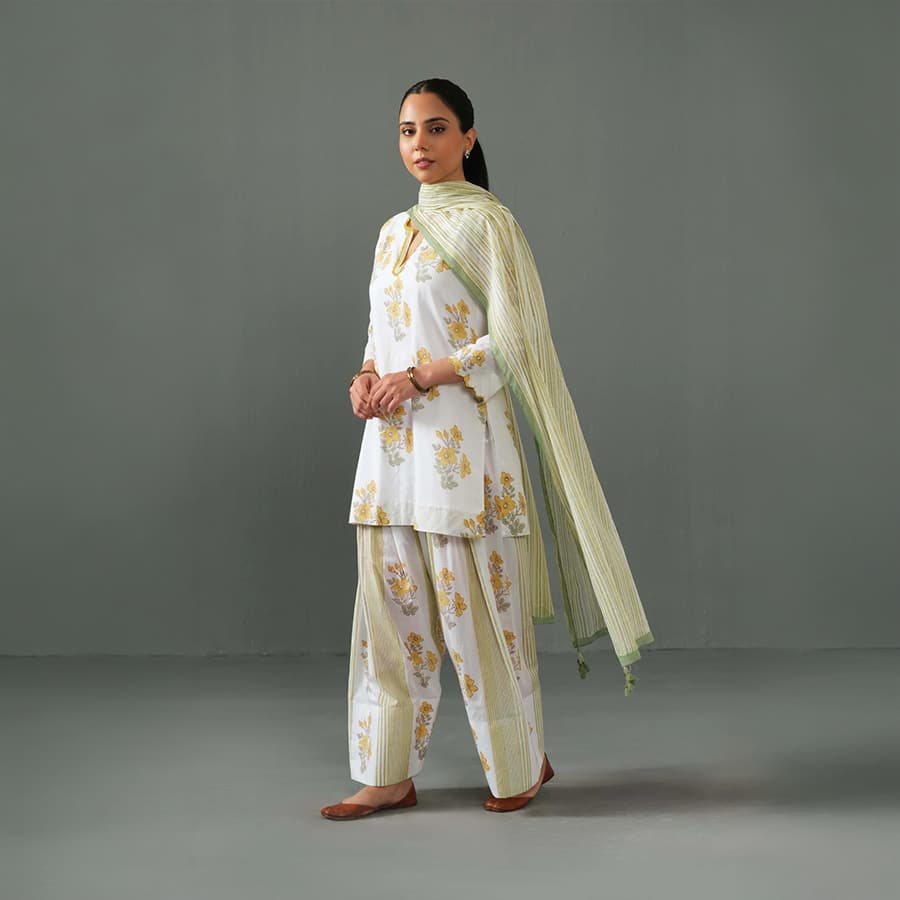 Sofie Farshi Salwar Set Yellow