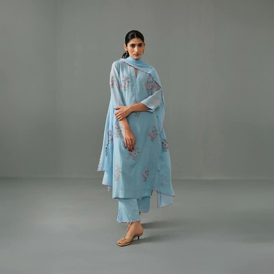 Ella Kurta Set Blue