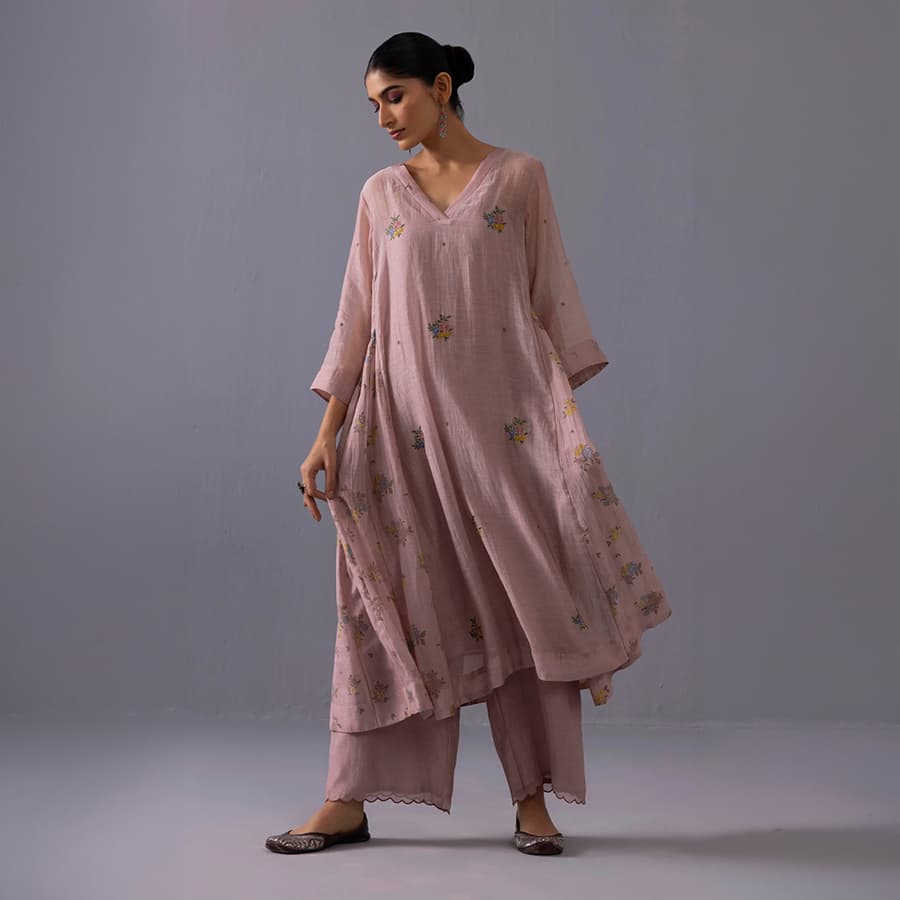Sagarika Kurta Set Dusty Pink