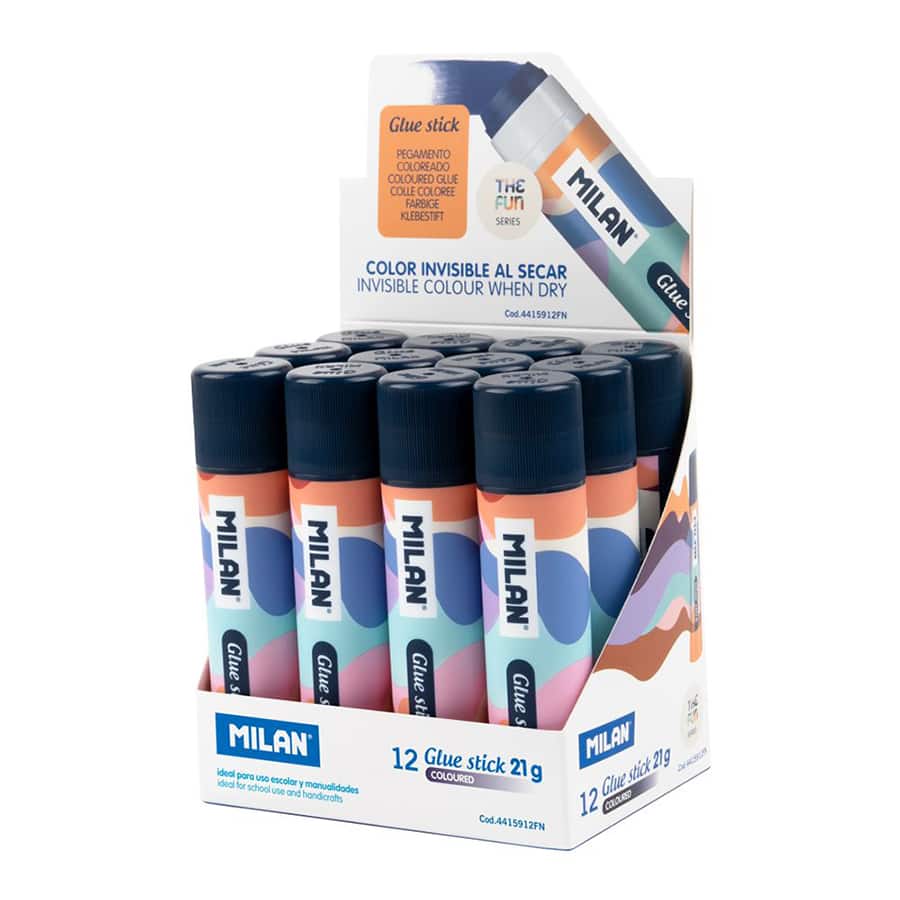 Milan_Glue Stick 21g Special The Fun Series, Solvent Free, Non-Toxic & Mess-Free Adhesive, Clean and Easy – 1 Pcs.