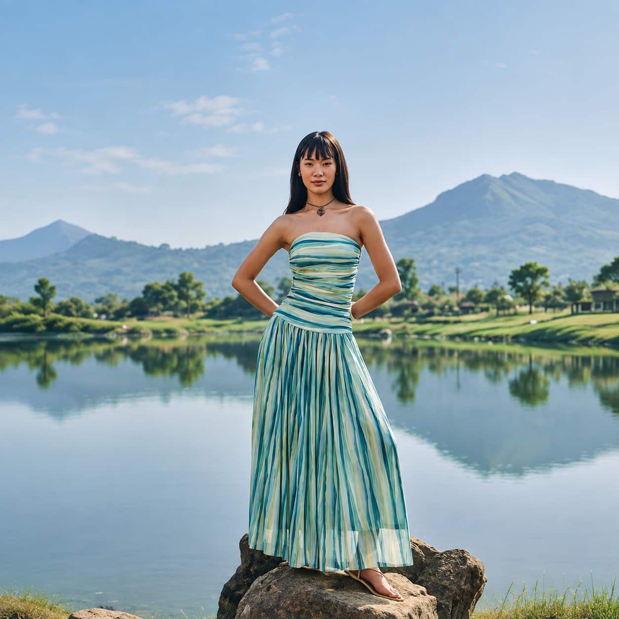 Aquarel Maxi Dress