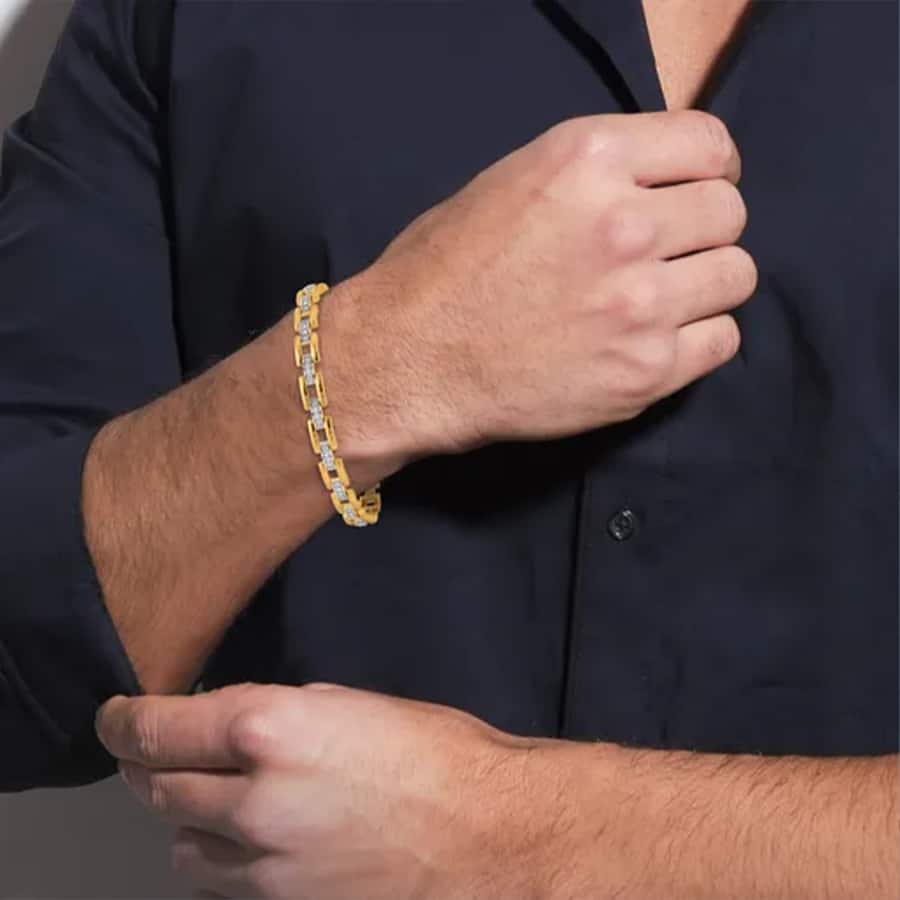 Power Pause Diamond Bracelets For Men
