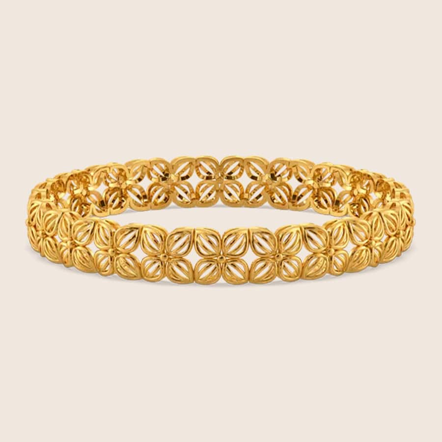 Woven Whispers Gold Bangles