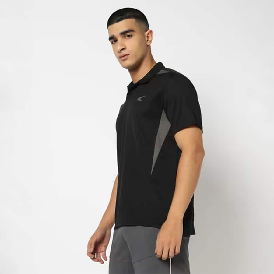 Men Active Lifestyle Logo Print Regular Fit Polo T-Shirt
